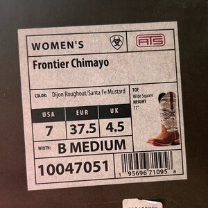 Brand new Ariat frontier chimayo boots